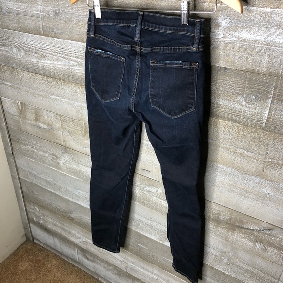 Frame le skinny de Jeanne crop dark wash jeans - Picture 4 of 4